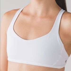Classic free to be white Lululemon sports bra